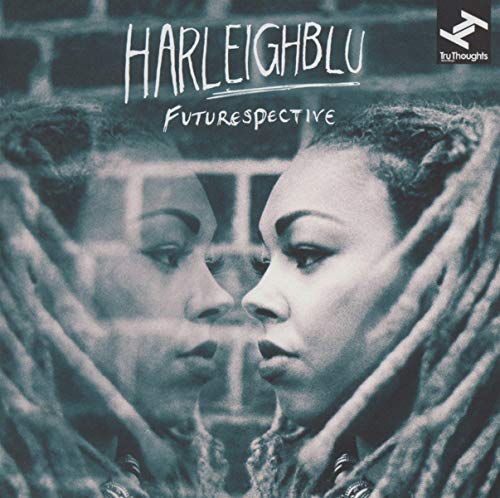CD cover for Harleighblu’s “Futurespective” featuring a blurred portrait.