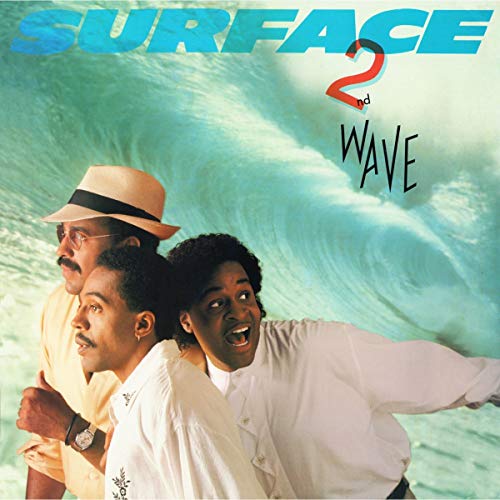 Album cover for Surfaceās ā2nd Waveā featuring three men against a wave.
