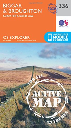 OS Explorer Map Active (336) Biggar and Broughton (OS Explorer Active Map)
