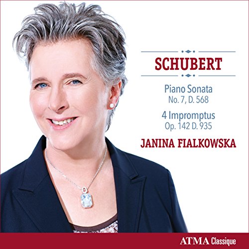 CD cover featuring pianist Janina Fialkowska and Schubert’s name.