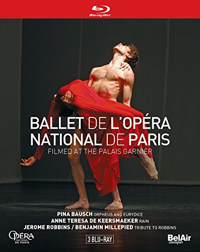 Ballet de L'Opéra Paris Blu-ray cover featuring a male dancer in red fabric.