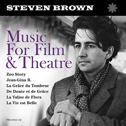 CD cover featuring a black and white portrait of composer Steven Brown.