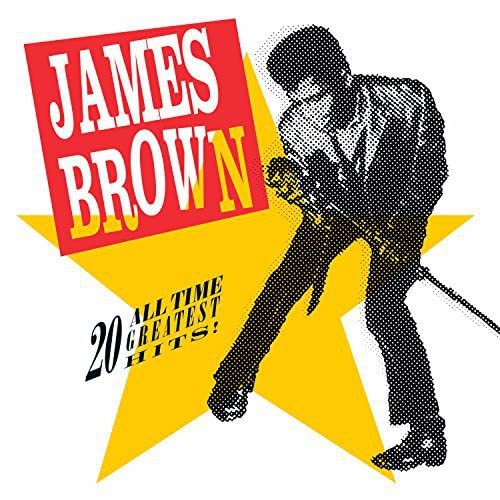 James Brown album cover with a yellow star and red rectangle.