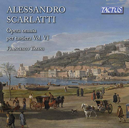 CD cover featuring a painted coastal town scene with figures and carriages.