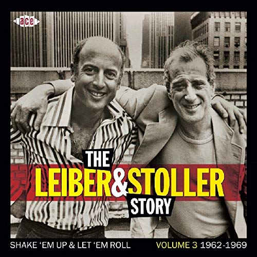 CD cover featuring two smiling men, Leiber & Stoller, and city skyline.