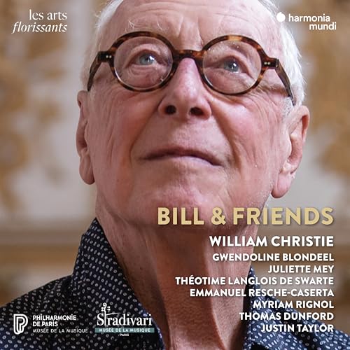 CD cover featuring portrait of William Christie wearing glasses.