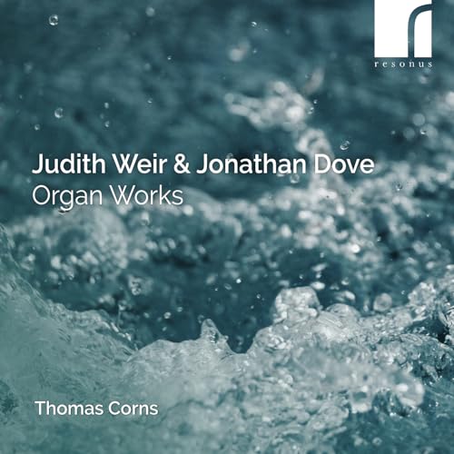 CD cover for organ works by Weir & Dove, with water texture.