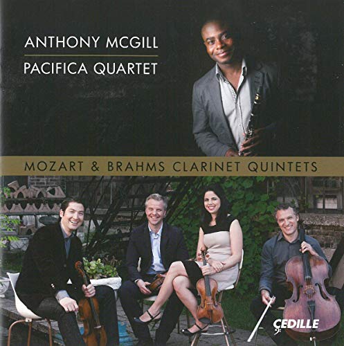 CD cover featuring musicians with clarinetist Anthony McGill and the Pacifica Quartet.