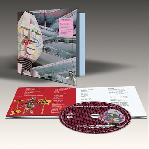 CD packaging for Alan Parsons Project’s “I Robot” with robot and cityscape imagery.