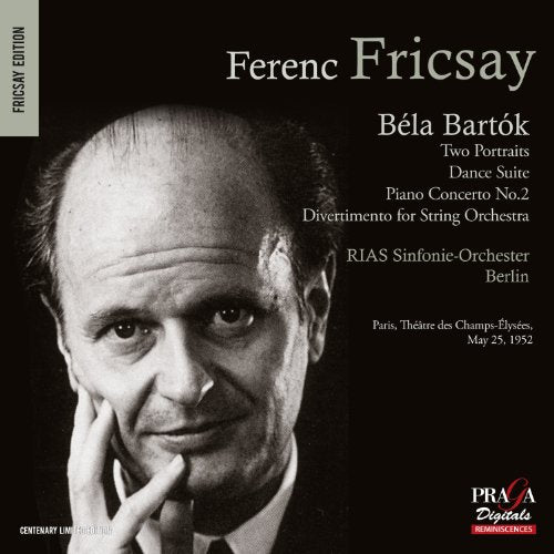 CD cover featuring portrait of Ferenc Fricsay and Béla Bartók compositions.