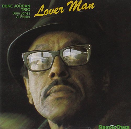 Album cover for Duke Jordan Trio’s “Lover Man” featuring a portrait of a man.