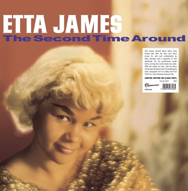 Album cover for Etta James’ “The Second Time Around” with her portrait.