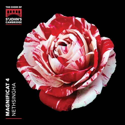 CD cover featuring a close-up of a red and white rose.