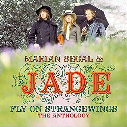 Three people standing in a field with text overlay reading Marian Segal and Jade.