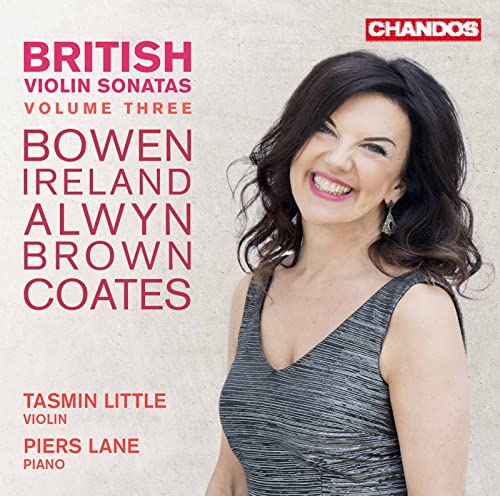 CD cover featuring violinist Tasmin Little and composers’ names.
