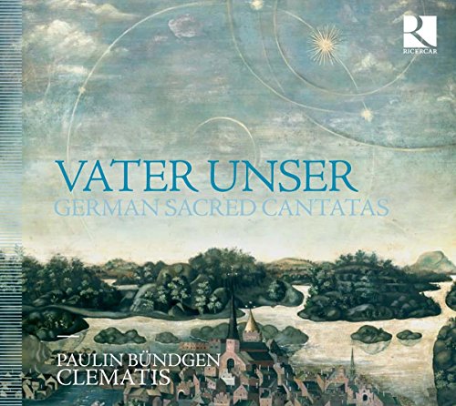 CD cover: "Vater Unser" German sacred cantatas with landscape art.