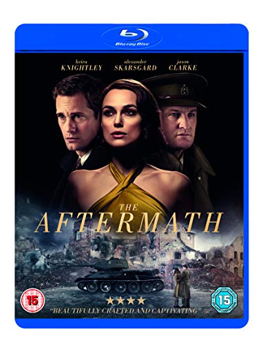 Blu-ray cover for “The Aftermath” featuring Keira Knightley, Alexander Skarsgård, and Jason Clarke.
