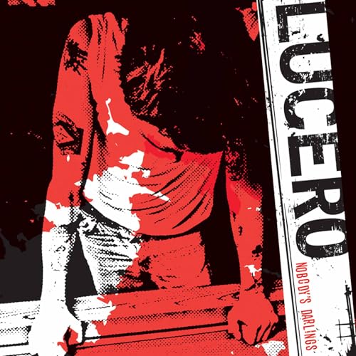 Lucero album cover: red and white distressed portrait with band name.