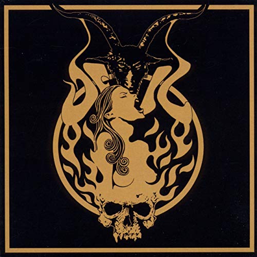 CD cover: horned figure with woman, skull, and flame design.