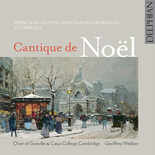 CD cover: snowy Parisian street scene with “Cantique de Noël” title.