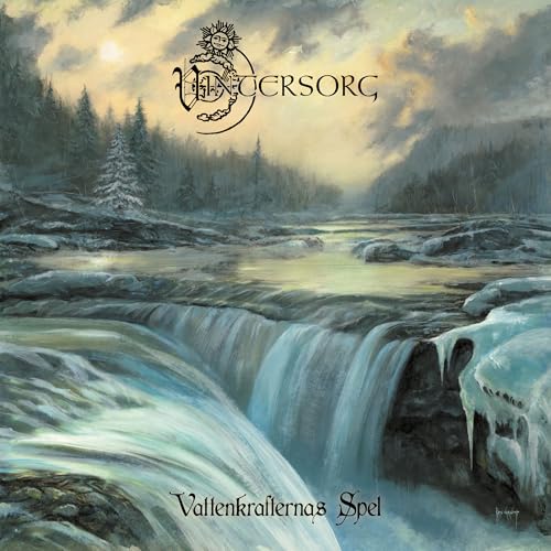 CD cover: wintry landscape with waterfall, forest, and sun symbol.