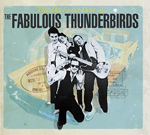 Album cover for The Fabulous Thunderbirds featuring a band and classic car.