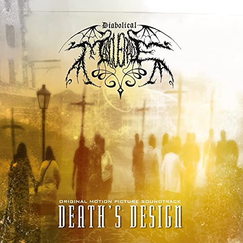 CD cover with stylized gothic logo and silhouettes of people in a misty landscape.