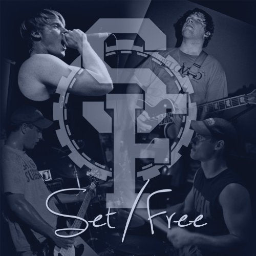 Band performing with large "SF" logo and album title "Set/Free".
