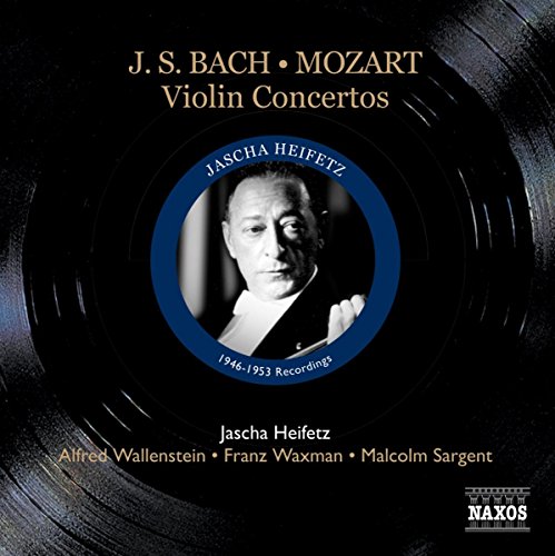 CD cover featuring Jascha Heifetz, a portrait within a record groove.