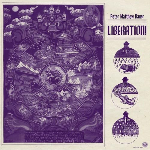 CD cover for Peter Matthew Bauer’s “Liberation!” with a detailed, circular illustration.