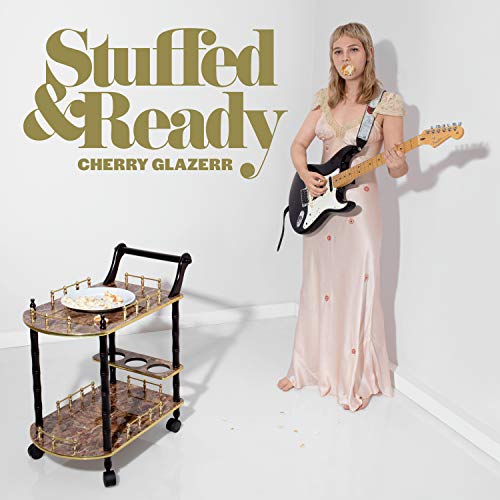 Cherry Glazerr album cover featuring a woman with a guitar and food cart.