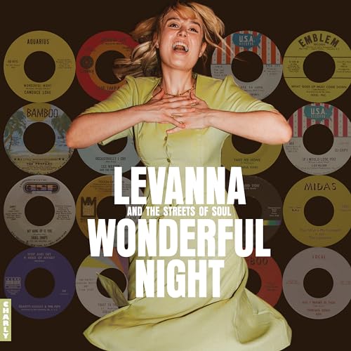 CD cover featuring Levanna against a backdrop of vintage record labels.
