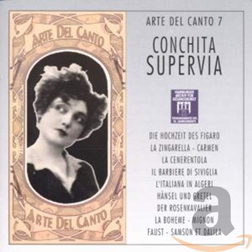 CD cover: Conchita Supervia portrait in ornate gold frame, opera details.