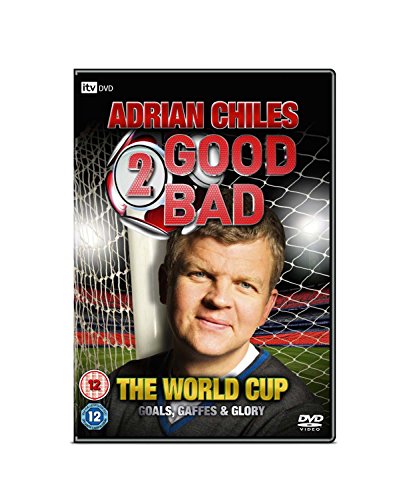 DVD cover featuring Adrian Chiles with a football net background.