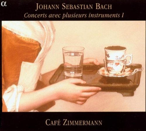 CD cover featuring a still life of coffee, water, and a person’s hands.