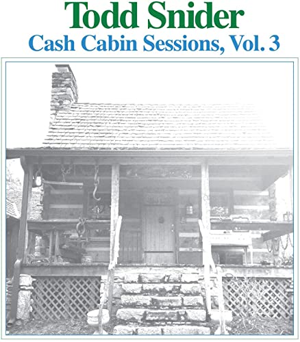CD cover: black and white photo of a rustic log cabin.