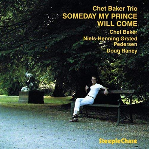 Chet Baker album cover featuring a man sitting on a park bench.