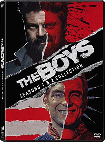 DVD cover for "The Boys" seasons 1 & 2, featuring four character portraits.