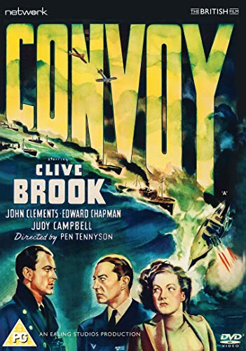 Convoy" DVD cover featuring ships, planes, Clive Brook, and cast portraits.