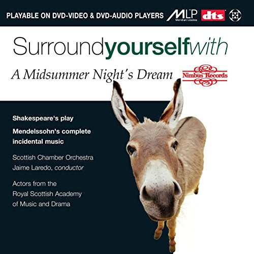DVD cover for Mendelssohn's *A Midsummer Night's Dream* featuring a donkey.