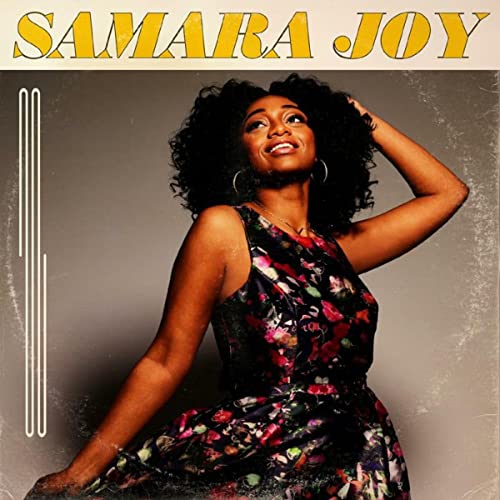 Album cover featuring Samara Joy, a Black woman with afro, smiling.