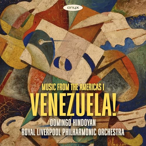 CD cover: abstract painting with "Venezuela!" and orchestra details.