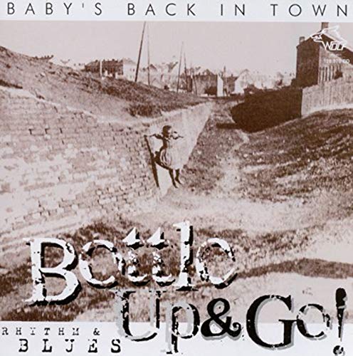 CD cover: sepia-toned street scene with a child and text "Bottle Up & Go!".