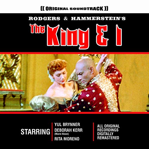 CD cover for “The King and I” soundtrack featuring Yul Brynner and Deborah Kerr.