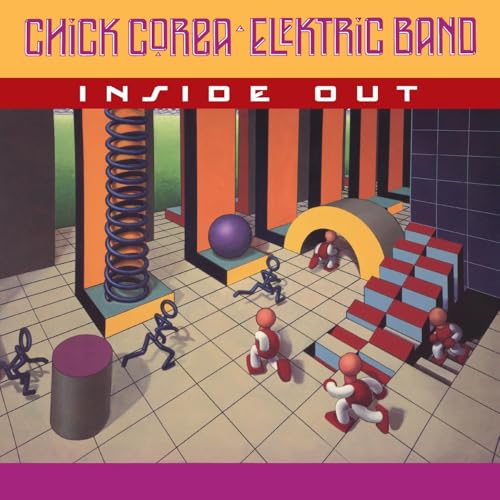 Album cover for Chick Corea Elektric Band’s “Inside Out” featuring abstract art.