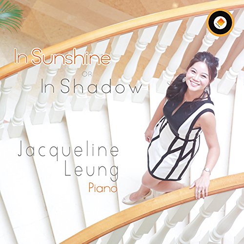 CD cover featuring pianist Jacqueline Leung on a white staircase.