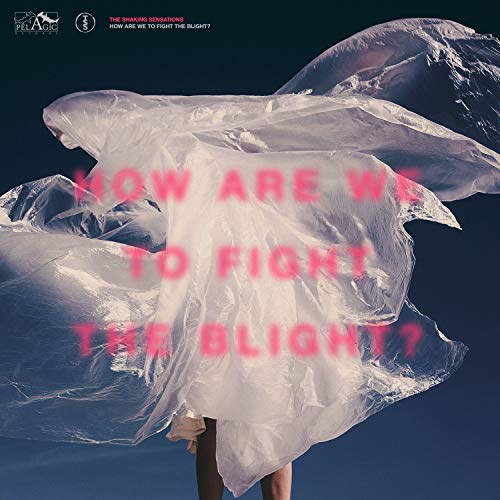 Vinyl record cover with a person draped in translucent plastic.