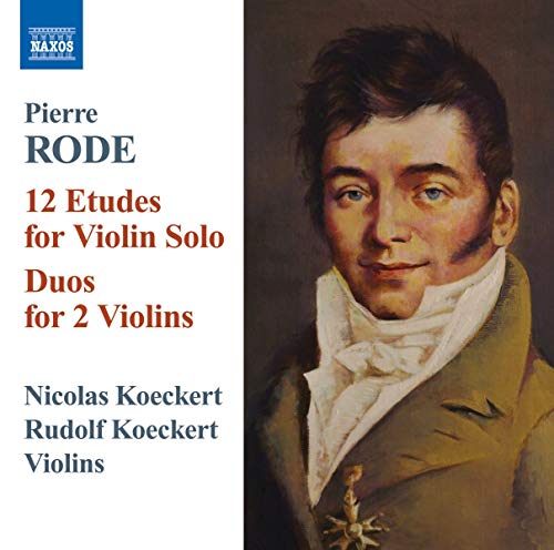 CD cover featuring a portrait of composer Pierre Rode and text details.