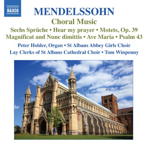 CD cover: Mendelssohn choral music with image of St Albans Cathedral.