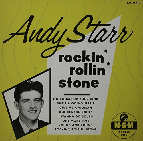 Yellow vinyl record cover featuring artist Andy Starr and his portrait.
